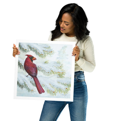 "Vermilion Winter" Print of Original Watercolor