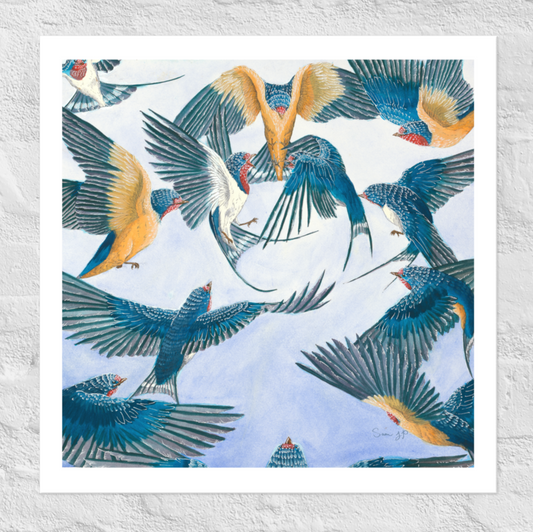 "Swarm", Print of Original Watercolor