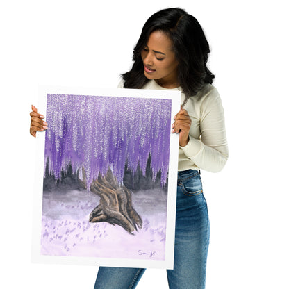 "Wisteria Tree" Print of Original Watercolor
