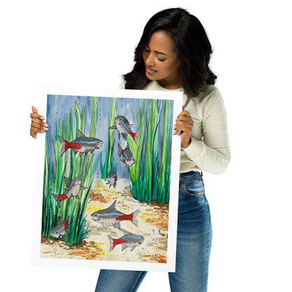 "Skirr", Print of Original Watercolor