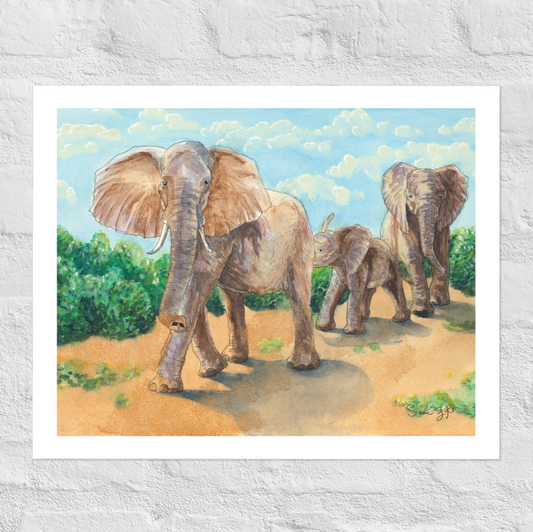 "March", Print of Original Watercolor