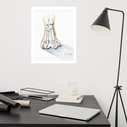 "Feline Paw Study", Print of Original Watercolor