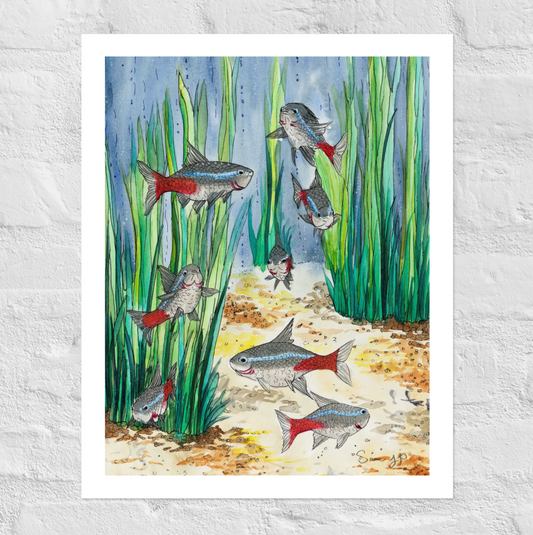 "Skirr", Print of Original Watercolor