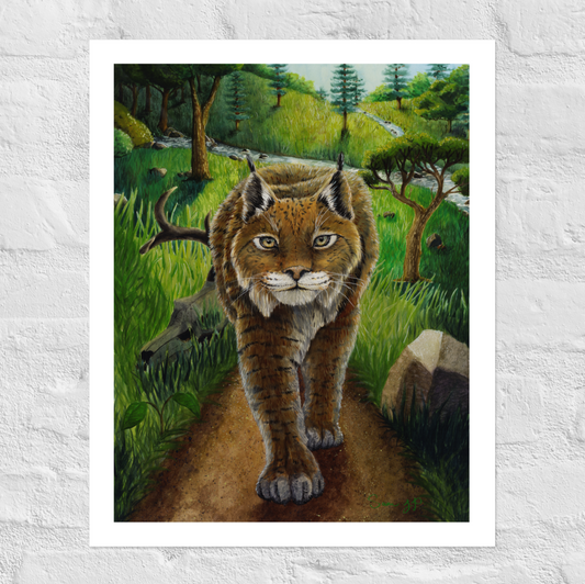 "Catamounts Boscage", Print of Original Watercolor