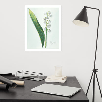 "Lily-of-the-Valley Study" Print of Original Watercolor